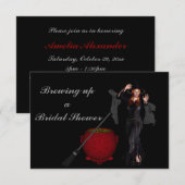 "Het opdelen van een Vrijgezellenfeest" heks en Ca Kaart (Voorkant / Achterkant)