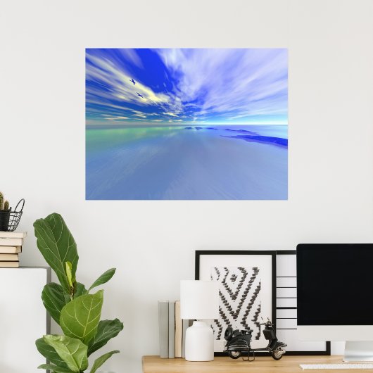 Het open Zee Poster (Thuiskantoor)