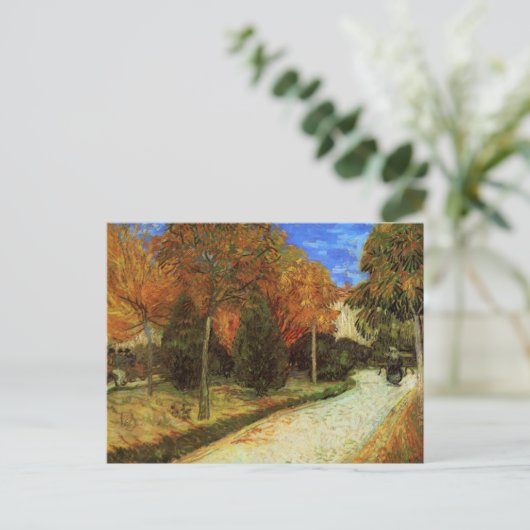 Het openbare park in Arles door Vincent van Gogh Briefkaart (Staand voorkant)