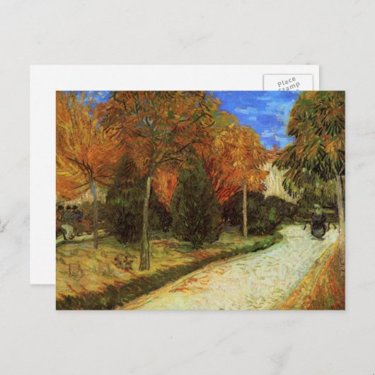 Het openbare park in Arles door Vincent van Gogh Briefkaart (Voorkant / Achterkant)