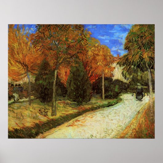 Het openbare park in Arles door Vincent van Gogh Poster (Voorkant)