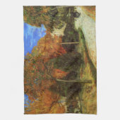 Het openbare park in Arles door Vincent van Gogh Theedoek (Verticaal)