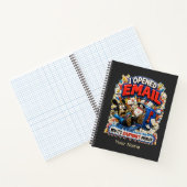 Het Opende Eén Persoonlijke Grappige E-mail Notitieboek (Binnen)