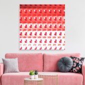 Het openen in Rood en Witte Stap van het Canvas do Afdruk (Insitu (Woonkamer))