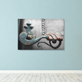 het openen van de poort canvas afdruk (Insitu (Houten vloer))