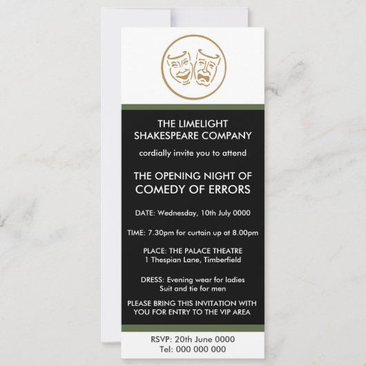 Het openen van of het Sluiten van de Uitnodiging v (Voorkant)