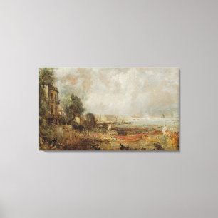 Het Openen van Waterloo Brug, c.1829-31 (olie Canvas Afdruk
