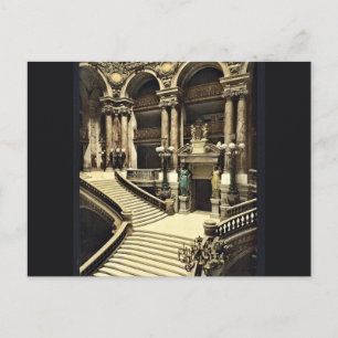 Het Opera House, de grote trap, Parijs, Frankrijk Briefkaart