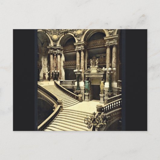 Het Opera House, de grote trap, Parijs, Frankrijk Briefkaart (Voorkant)