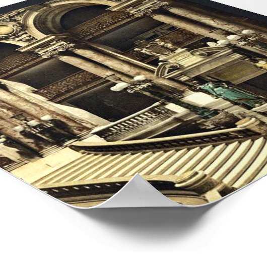Het Opera House, de grote trap, Parijs, Frankrijk Poster (Hoek)