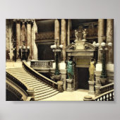 Het Opera House, de grote trap, Parijs, Frankrijk Poster (Voorkant)