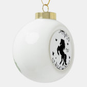 Het opfokken van Black Stallion Keramische Bal Ornament (Links)
