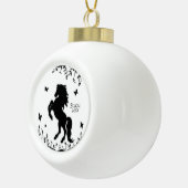Het opfokken van Black Stallion Keramische Bal Ornament (Rechts)