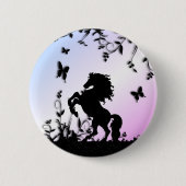 Het opfokken van Black Stallion Ronde Button 5,7 Cm (Voorkant)