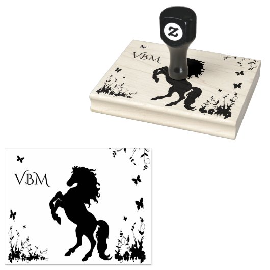 Het opfokken van Black Stallion Rubberstempel (Gestempeld)