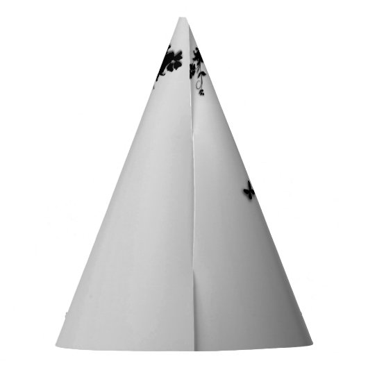 Het opfokken van Zwarte Stallion / Horse op Zilver Feesthoedjes (Achterkant)