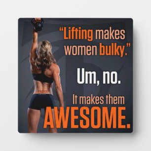 Het opheffen maakt vrouwen Geweldige - Gym Inspire Fotoplaat