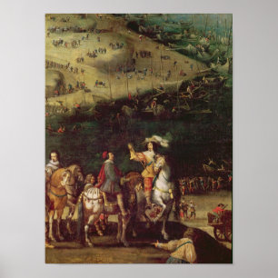 Het opheffen van de belegering van het Ile de Re Poster