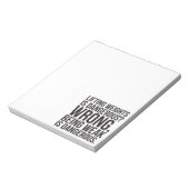 Het opheffen van gewichten is gevaarlijk vs zwak z notitieblok (Linkerzijde)