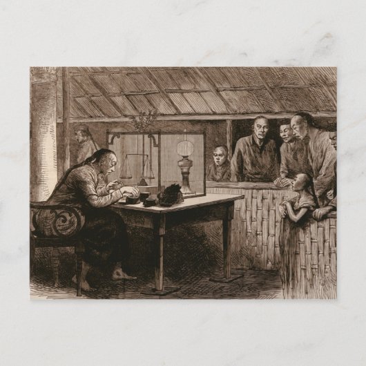 Het opiumverkeer briefkaart (Voorkant)