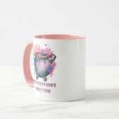 Het opkweken van een of andere griezelige leuke ke mok (Voorkant links)