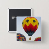 Het oplaten van hete luchtballonnen vierkante button 5,1 cm (Voorkant /achterkant)