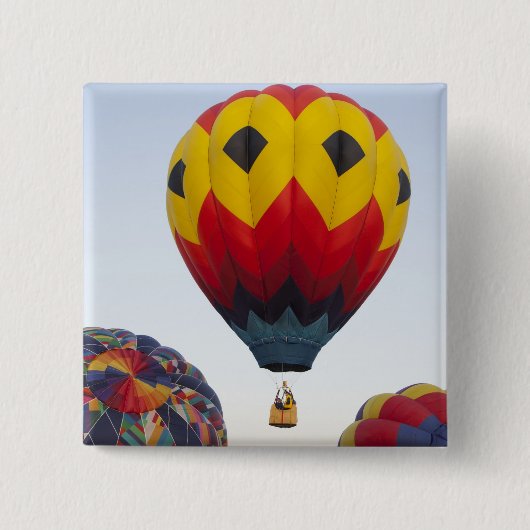 Het oplaten van hete luchtballonnen vierkante button 5,1 cm (Voorkant)