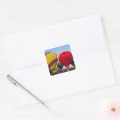 Het oplaten van hete luchtballonnen vierkante sticker (Envelop)