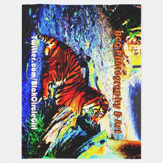 Het opnieuw instellen van Tiger Bright Special Edi Fleece Deken (Voorkant)