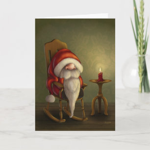 Het opnieuw plaatsen van de Kerstman Feestdagen Kaart