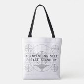 Het opnieuw uitvinden van Zelf Grappig met Testpat Tote Bag (Achterkant)