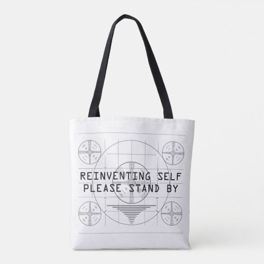 Het opnieuw uitvinden van Zelf Grappig met Testpat Tote Bag (Achterkant)