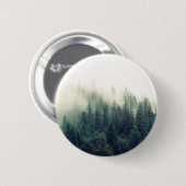 Het opnieuw verzachten van de Foggy Forest Scene Ronde Button 5,7 Cm (Voorkant /achterkant)