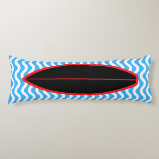 Het opnieuw verzachten van de zwarte blauwe golven lichaamskussen