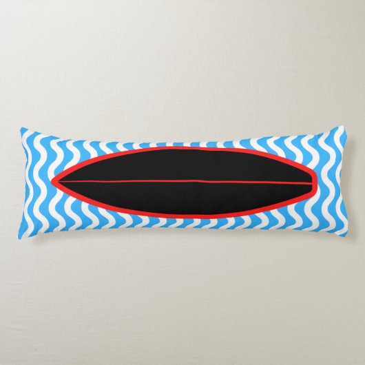 Het opnieuw verzachten van de zwarte blauwe golven lichaamskussen (Voorkant)