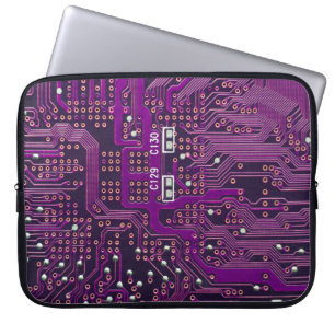 Het oppervlak van de digitale circuitachtergrond,  laptop sleeve