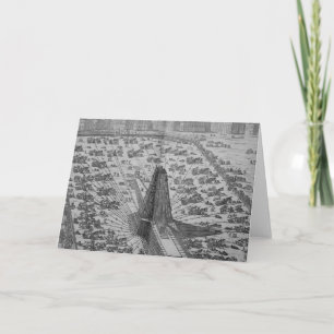Het oprichten van de Oude Egyptische Obelisk Kaart