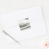 Het oprichten van een leger vierkante sticker (Envelop)