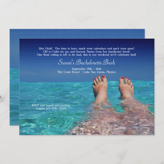 Het opruimen van de Zon Uitnodiging (Voorkant / Achterkant)