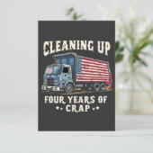 Het opruimen van je 4 jaar Trump-rommel inaugurati Bedankkaart (Staand voorkant)