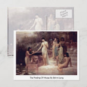 Het opsporen van mozes door Edwin Long Briefkaart (Voorkant / Achterkant)