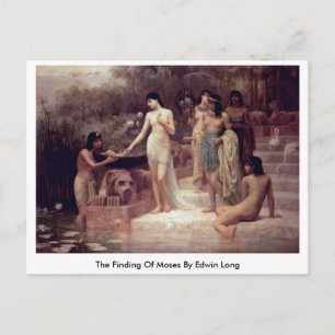 Het opsporen van mozes door Edwin Long Briefkaart