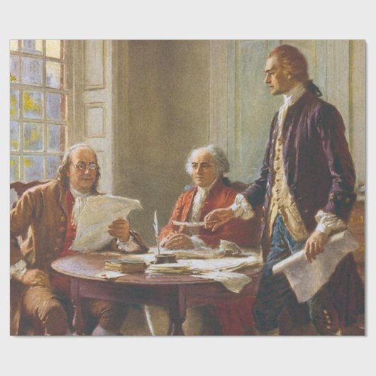 Het opstellen van de onafhankelijkheidsverklaring cadeaupapier (Vlak)