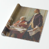 Het opstellen van de onafhankelijkheidsverklaring cadeaupapier (Uitgerold)