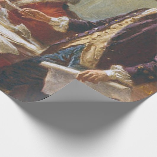 Het opstellen van de onafhankelijkheidsverklaring cadeaupapier (Hoek)