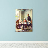 Het opstellen van de onafhankelijkheidsverklaring canvas afdruk (Insitu (Houten vloer))