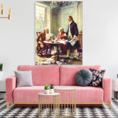Het opstellen van de onafhankelijkheidsverklaring canvas afdruk (Insitu (Woonkamer))