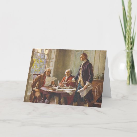 Het opstellen van de onafhankelijkheidsverklaring kaart (Voorkant)