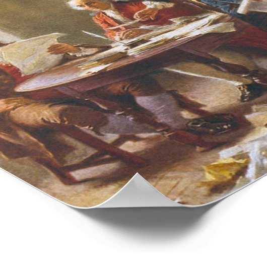 Het opstellen van de onafhankelijkheidsverklaring poster (Hoek)