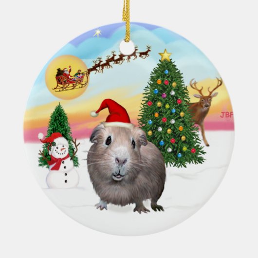 Het opstijgen - Guinee Pig #2 Keramisch Ornament (Achterkant)